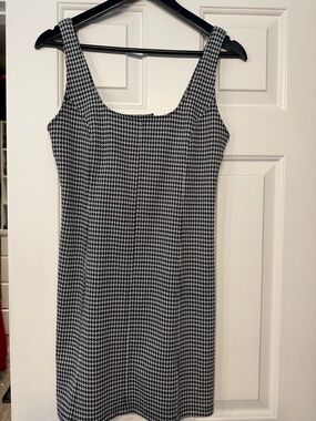 SO Black & White Houndstooth Mini Dress